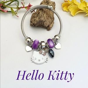 Hello Kitty Bangle Charm Bracelet NEW